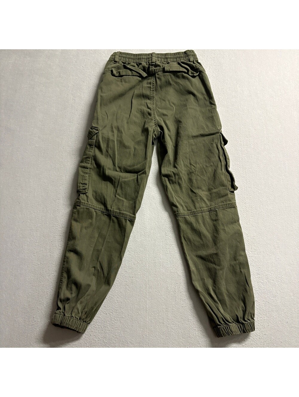 Refuge Womens Cargo Jogger Pants XS Green Elastic Waist Drawstring Pockets - Picture 11 of 13